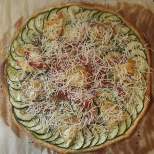 Courgette-tomate-chèvre-huile-d'olive-gruyère